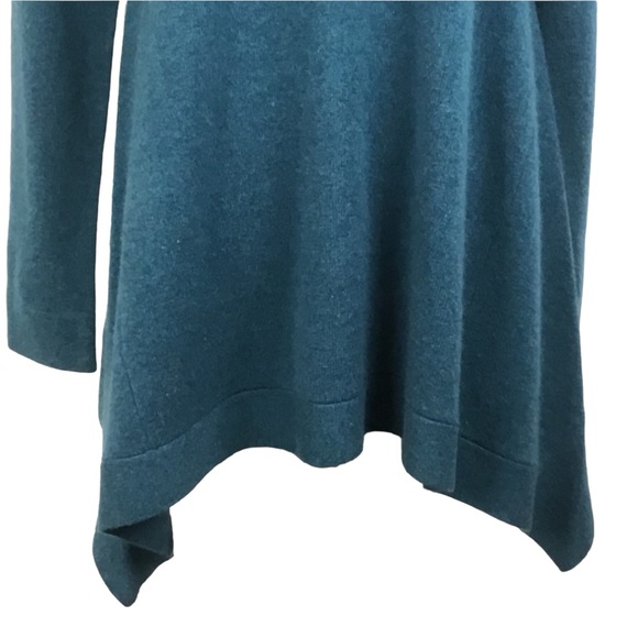 Charter Club Luxury Cashmere Teal Trapeze Cashmere  Sweater - Picture 4 of 6